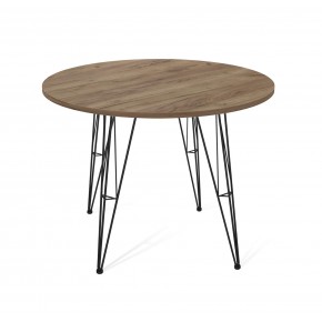 Стол Sheffilton SHT-TU10/90 ЛДСП артикул SHT-T187 черный муар/дуб галифакс табак